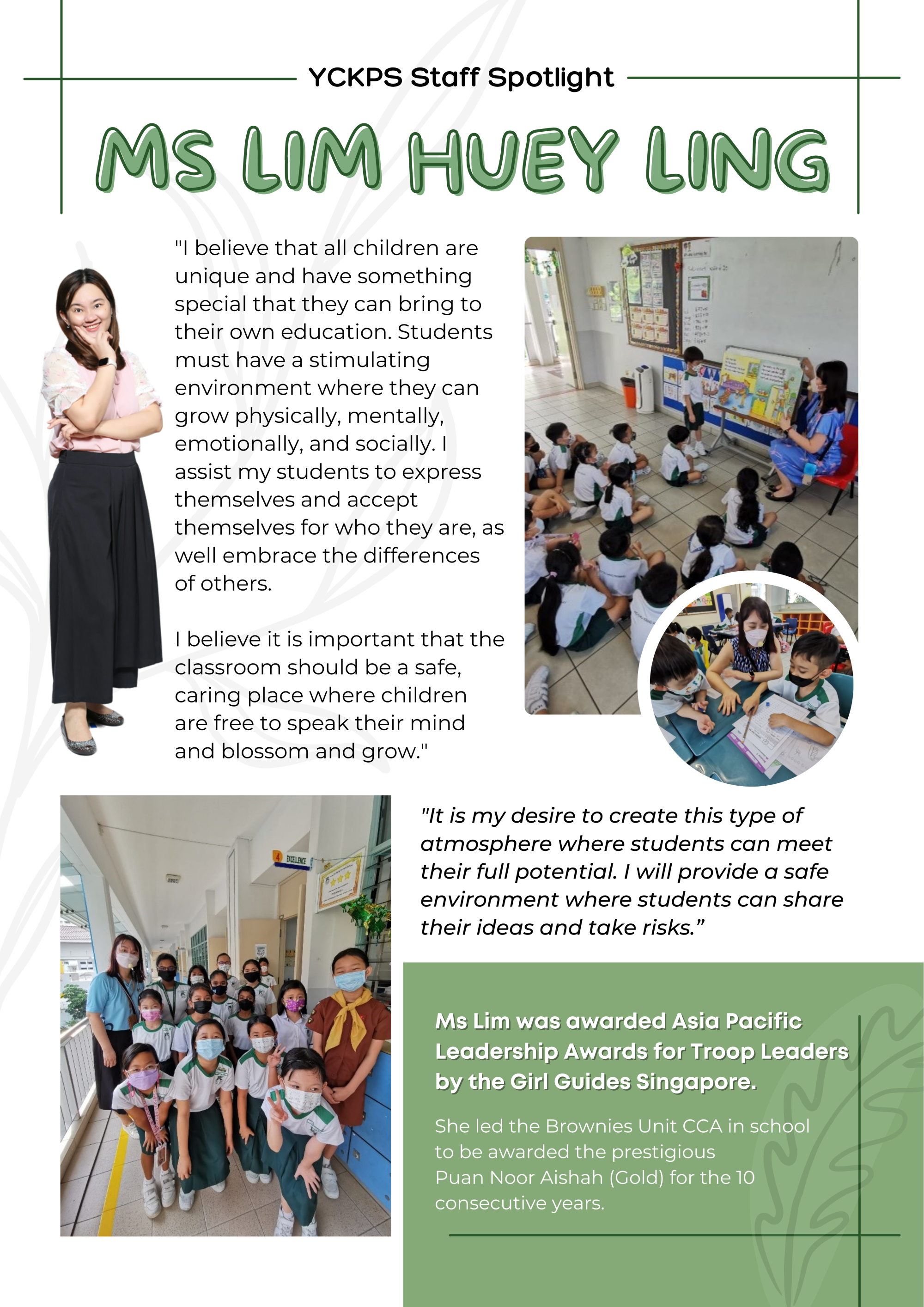 Staff Spotlight with Ms Lim Huey Ling